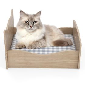 1PC Elevated Pet Bed Frame with Rails and Cute Headboards