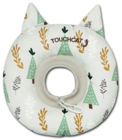 Touchcat 'Ringlet' Licking and Scratching Adjustable Pillow Cat Neck Protector (Color: White, size: small)